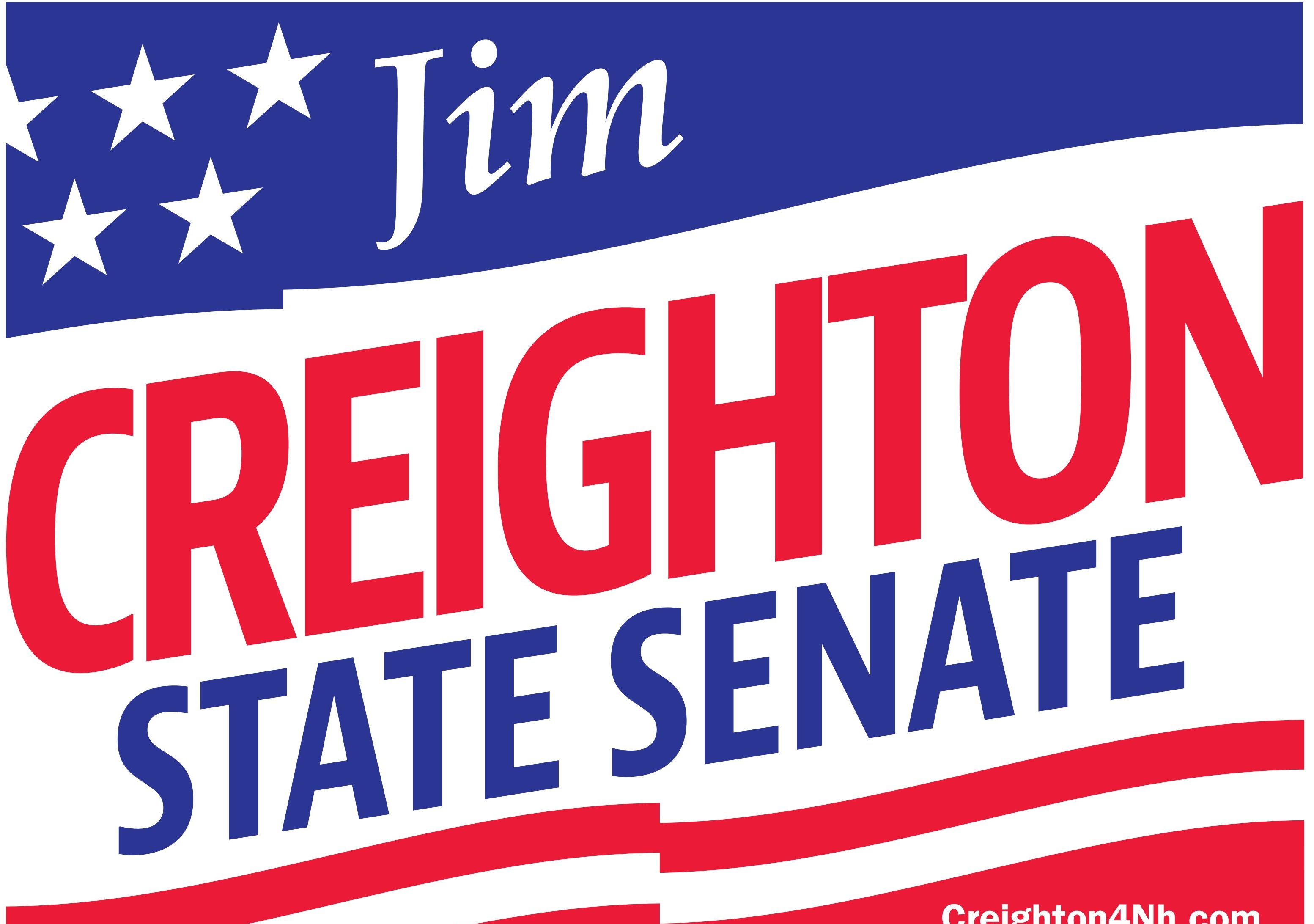 Jim Creighton for NH State Senate campaign logo